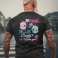 Gender Reveal Party Supplies Daddy Loves You Cute Mens Mens Back Print T-shirt Gifts for Old Men