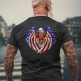 German American Germany Usa Flag Eagle Men's T-shirt Back Print Gifts for Old Men