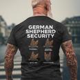 German Shepherd Security K9 Pet Dog Lover Owner Men's T-shirt Back Print Gifts for Old Men