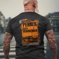 With German Text Sei Kein Penner Fahr Verbrenner Black T-Shirt mit Rückendruck Geschenke für alte Männer