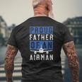 For Airman Dad 'Proud Father Of An Airman' Mens Back Print T-shirt Gifts for Old Men