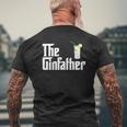 The Gin Father Gin And Tonic Mens Back Print T-shirt Gifts for Old Men