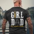 Girl Dad Her Protector Forever Father Of Girls Men's T-shirt Back Print Gifts for Old Men