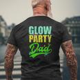 Glow Party Dad Retro Neon Father Daddy Distressed Mens Back Print T-shirt Gifts for Old Men