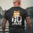 Go Ahead And Make My Day Cat Movie Quote Men's T-shirt Back Print Gifts for Old Men