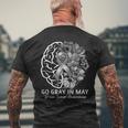 Go Gray In May Brain Tumor Awareness In May Men's T-shirt Back Print Gifts for Old Men