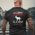 Goat Christmas All I Want For Christmas Is A Goat Mens Back Print T-shirt Gifts for Old Men