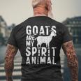 Goat Are My Spirit Animal Lover Men's T-shirt Back Print Gifts for Old Men