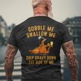 Gobble Me Swallow Me Drip Gravy Down Turkey Thanksgiving Men's T-shirt Back Print Gifts for Old Men
