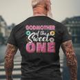 Godmother Of Sweet One 1St Bday Party Matching Family Donut Men's T-shirt Back Print Gifts for Old Men