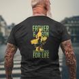 Golf Golfing Father Son Matching Dad Mens Back Print T-shirt Gifts for Old Men