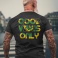 Good Vibe Only Jamaica Flag Tie Dye Positive Vibes Only Men's T-shirt Back Print Gifts for Old Men