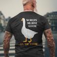 Goose On The Loose World's Silliest Cute Children Men's T-shirt Back Print Gifts for Old Men
