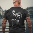 Gorilla Playing Basketball Gorilla Basketball Player Men's T-shirt Back Print Gifts for Old Men