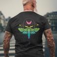 Goth Moth And Crescent Moon Creepy For Goths Men's T-shirt Back Print Gifts for Old Men