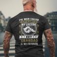 Grandad Is My Favorite Name Fathers Day For Men Men's T-shirt Back Print Gifts for Old Men