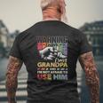 Granddaughter I Have Crazy Grandpa Mens Back Print T-shirt Gifts for Old Men