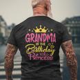 Grandma Of The Birthday Princess Girls Party Family Matching Men's T-shirt Back Print Gifts for Old Men