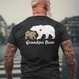 Grandpa Bear Autism Awareness Pop Pop Love Support Kids Mens Back Print T-shirt Gifts for Old Men