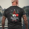 Grandpa Gnome Buffalo Plaid Matching Family Christmas Pajama Mens Back Print T-shirt Gifts for Old Men