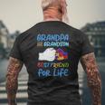 Grandpa And Grandson Bestfriend For Life Autism Awareness Mens Back Print T-shirt Gifts for Old Men