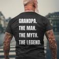 Grandpa The Man The Myth The Legend Men Men's T-shirt Back Print Gifts for Old Men