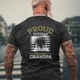 Grandpa Proud Veteran Grandpa Veteran Grandfather Mens Back Print T-shirt Gifts for Old Men