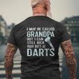 Grandpa Team League Darts Mens Back Print T-shirt Gifts for Old Men