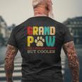 Grandpaw Like A Regular Grandpa But Cooler Retro Vintage Mens Back Print T-shirt Gifts for Old Men