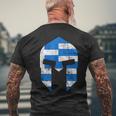 Greek Gladiators Spartan Helmet Greece Sparta Men's T-shirt Back Print Gifts for Old Men