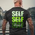 Green Self-Ish X 3 Green Color Graphic Men's T-shirt Back Print Gifts for Old Men