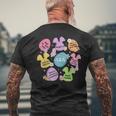 Groovy Easter Aba Behavior Analyst Bunny Behavior Therapy Men's T-shirt Back Print Gifts for Old Men
