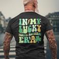 Groovy In My Lucky Dental Assistant Era St Patrick's Day Men's T-shirt Back Print Gifts for Old Men