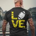 Grunge Love Football Ball Yellow Gold Team Colors Men's T-shirt Back Print Gifts for Old Men