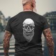 Gs-Eagle Men's Skull With Beard And Sunglasses Hipster Graphic Mens Back Print T-shirt Gifts for Old Men