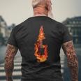 Guitar Fire Men's T-shirt Back Print Gifts for Old Men