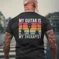 Guitar Guitarist Vintage Musician Sayings Men's T-shirt Back Print Gifts for Old Men