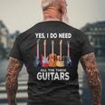 Guitar Themed Guitar Player I Need These Guitars Music Fan Men's T-shirt Back Print Gifts for Old Men