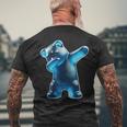 Gummy Bear Blue Gummy Bear Dabbing Gummy Bear Men's T-shirt Back Print Gifts for Old Men