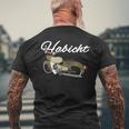 Habicht Motorrad Vintage Design Schwarzes Kurzärmliges Herren-T-Kurzärmliges Herren-T-Shirt, Retro Biker Tee Geschenke für alte Männer