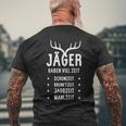 Häger Habeniel Zeit I Schonzeit I Hunter Hunting T-Shirt mit Rückendruck Geschenke für alte Männer