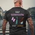 Halber Hausmeister Halber Kaffee Hausreinigungstrupp Black T-Shirt mit Rückendruck Geschenke für alte Männer