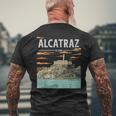 Hand-Drawn Alcatraz T-Shirt mit Rückendruck Geschenke für alte Männer