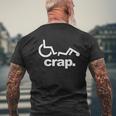 Handicap Wheelchair Wheelchair Fall Mens Back Print T-shirt Gifts for Old Men