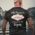 What Happens In Vegas Sin City Las Vegas T-Shirt mit Rückendruck Geschenke für alte Männer