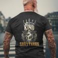 Happy Birthday Sagittarius King Black King Zodiac Birthday Men's T-shirt Back Print Gifts for Old Men