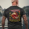 Happy Chinese New Year 2024 Lunar New Year Dragon Men's T-shirt Back Print Gifts for Old Men