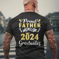 Happy Class Of School Day Proud Father Of Two 2024 Graduates Men's T-shirt Back Print Gifts for Old Men