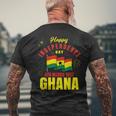 Happy Ghana Independence Day Ghanaian Ghana Flag Men's T-shirt Back Print Gifts for Old Men