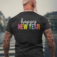 Happy New Year Day Eve Party For Teachers And Students Men's T-shirt Back Print Gifts for Old Men
